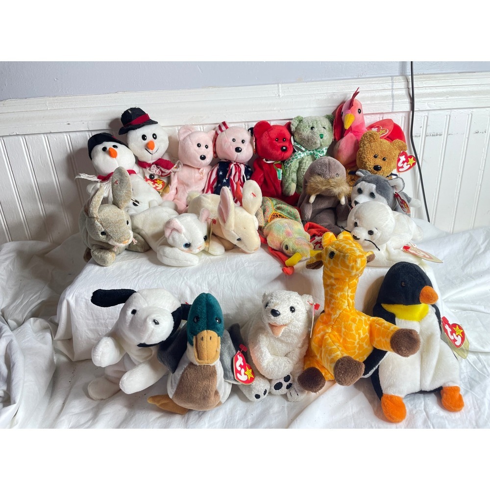 Ty Beanie Babies Plush Toy Collection Assorted Animals Lot Bundle
